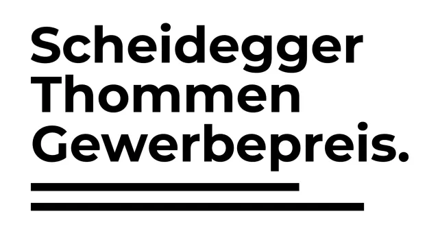 Das Bild zeigt das Logo Scheidegger Thommen Gewerbepreis 