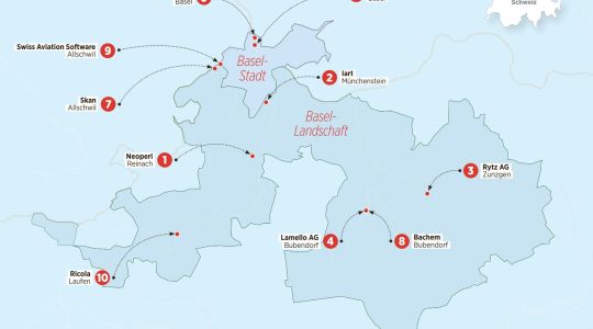 Überblickskarte der Region auf der die Hidden Chamions eingezeichnet sind.