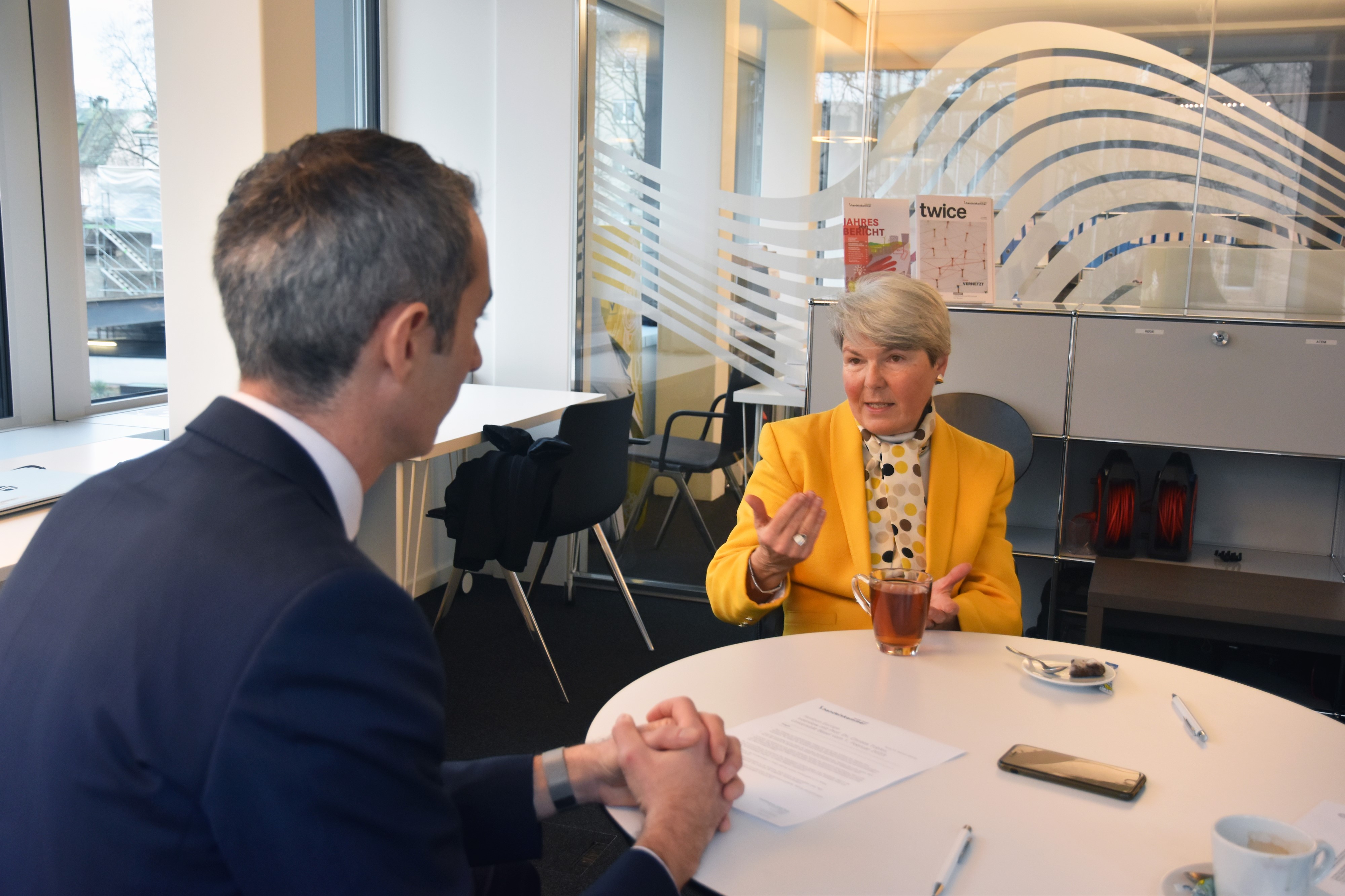 Gabriel Schweizer und Christa Tobler im Gespräch